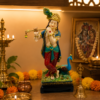 Shree Krishna with Peacock Idol