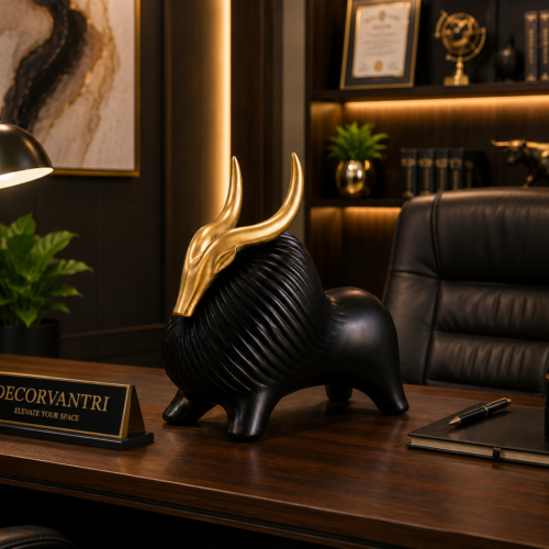 Golden Horn Himalayan Yak Décor