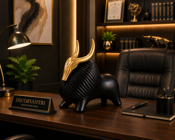 Golden Horn Himalayan Yak Décor