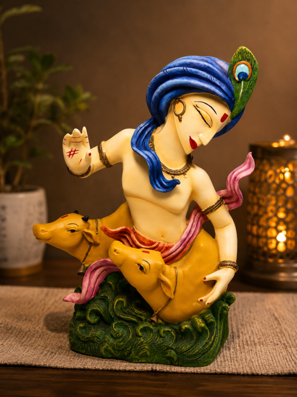 Divine Krishna with Cows Idol