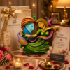 Divine Radha Krishna Peacock Sculpture
