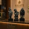 The Thinking Trio Abstract Sculpture Set Writing