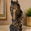 Majestic Golden Horse Bust Sculpture.