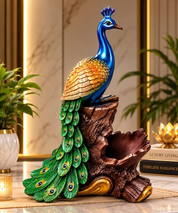Royal Peacock Elegance Showpiece
