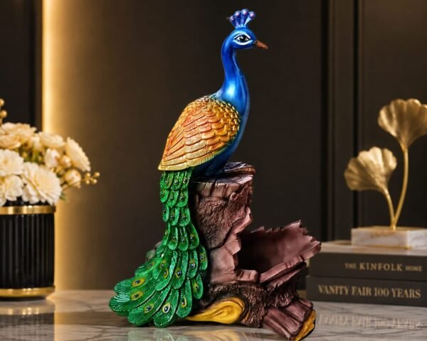 Royal Peacock Elegance Showpiece