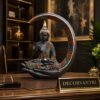 Serene Crescent Buddha Sculpture