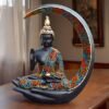 Serene Crescent Buddha Sculpture