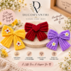 Daisy Bloom Handmade Crochet Bow 🎀
