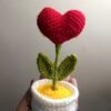 Crochet Heart Flower