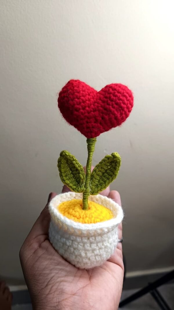 Crochet Heart Flower