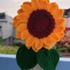 🌻 Handmade Crochet Sunflower Curtain Tieback